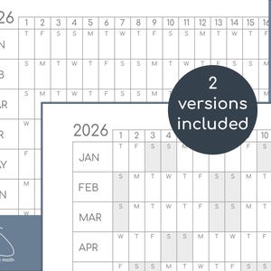 Pode incluir: Duas vers&otilde;es de um calend&aacute;rio de 2026 com um layout de grade simples. O calend&aacute;rio &eacute; em preto e branco com uma borda cinza. O calend&aacute;rio &eacute; projetado para uma vis&atilde;o geral do ano.