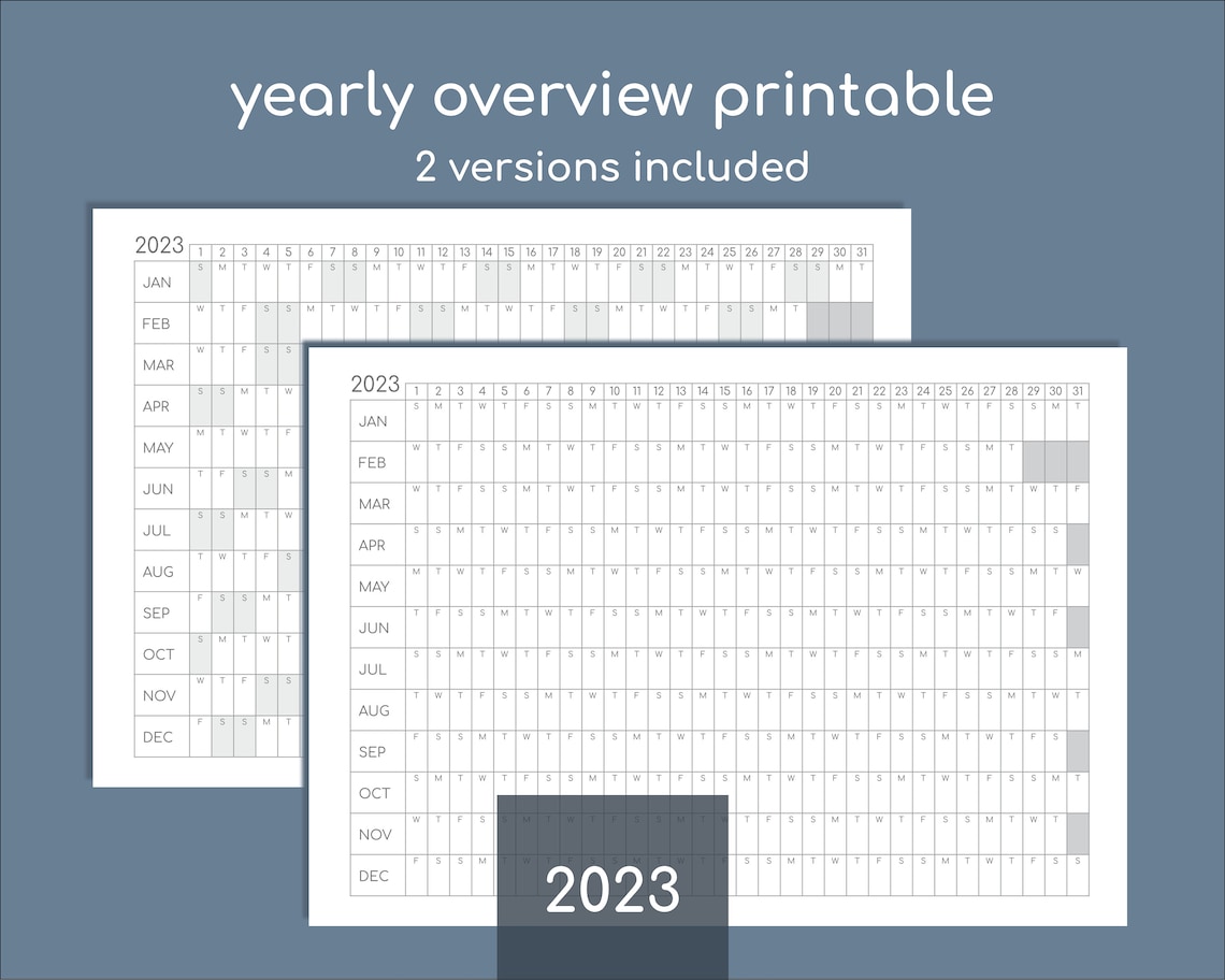 Year Planner Template 2023 Excel Printable File Infozio - ZOHAL