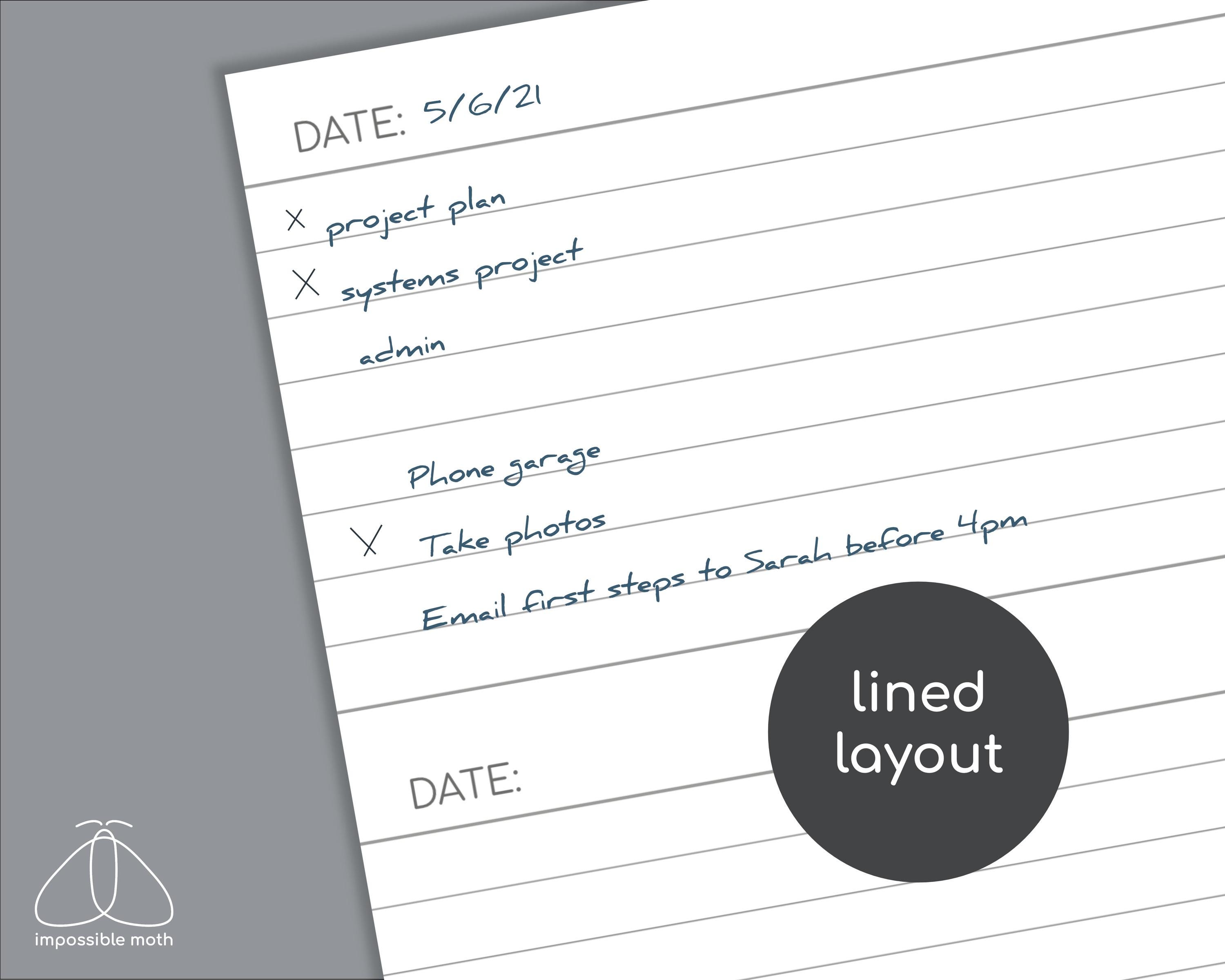 Daily Undated Diary, Passport Size Printable Insert for TN - Etsy