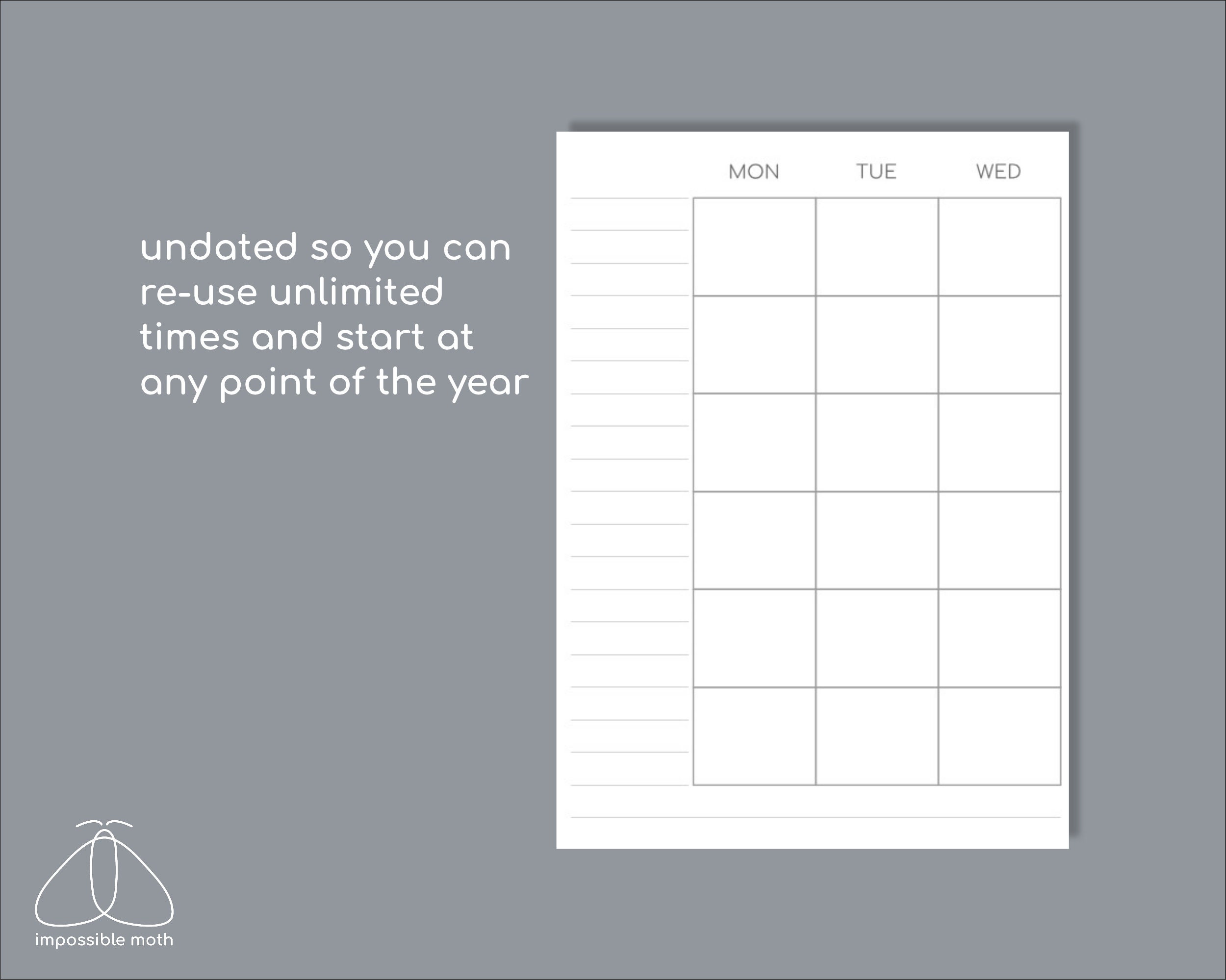 A6 Planner Inserts Blank Monthly Planner Printable for A6 TN - Etsy