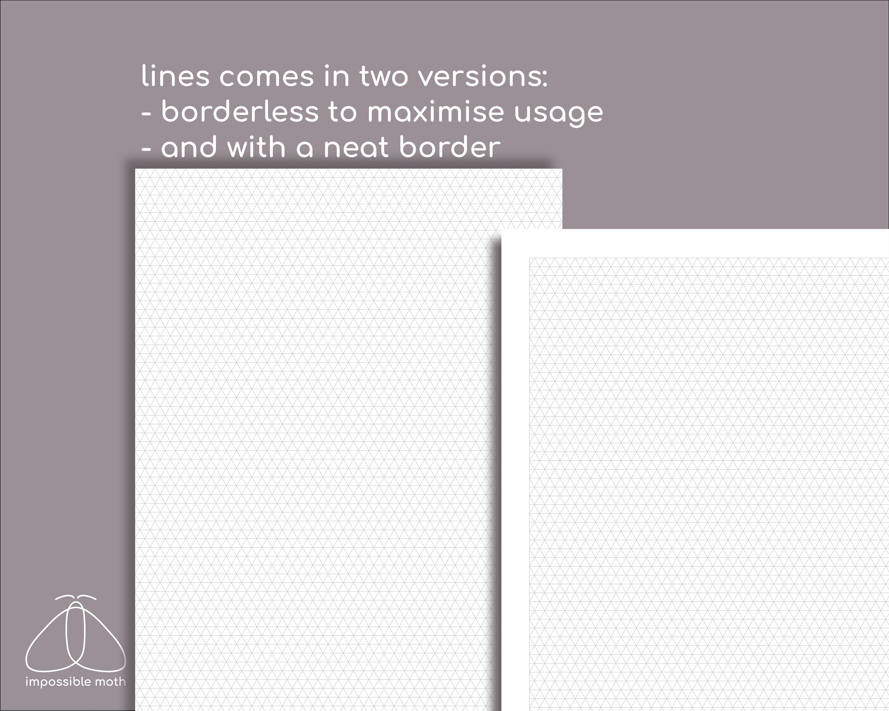 Triangle Printable Paper With 5mm Dot and Line Grid - Isometric Gridded - A3, A4, US Letter - Etsy
