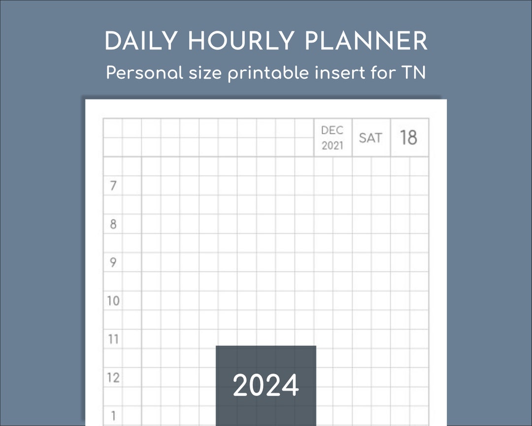 30 Minute Daily Planner 2024, Personal Size Printable Inserts for TN - Etsy