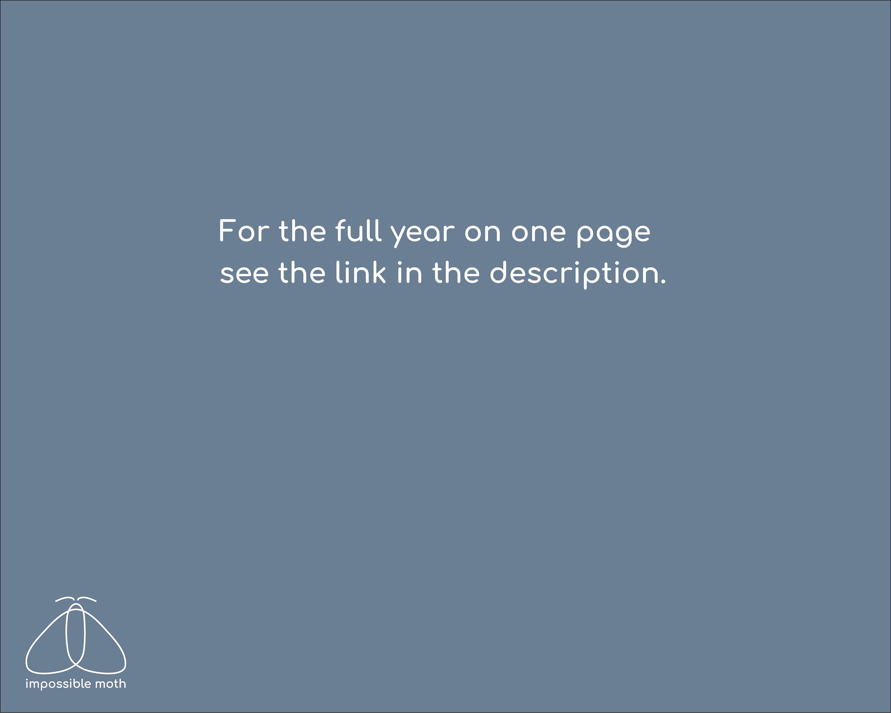 2025 Yearly Overview on 2 Page Printable Calendar, 6 Months per Page