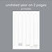 Perpetual Calendar, Any Year Calendar Printable, Yearly Overview ...