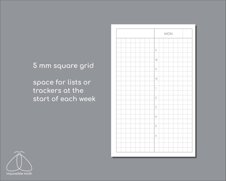 Undated Small Weekly Planner, Printable Pocket Size Inserts for TN ...