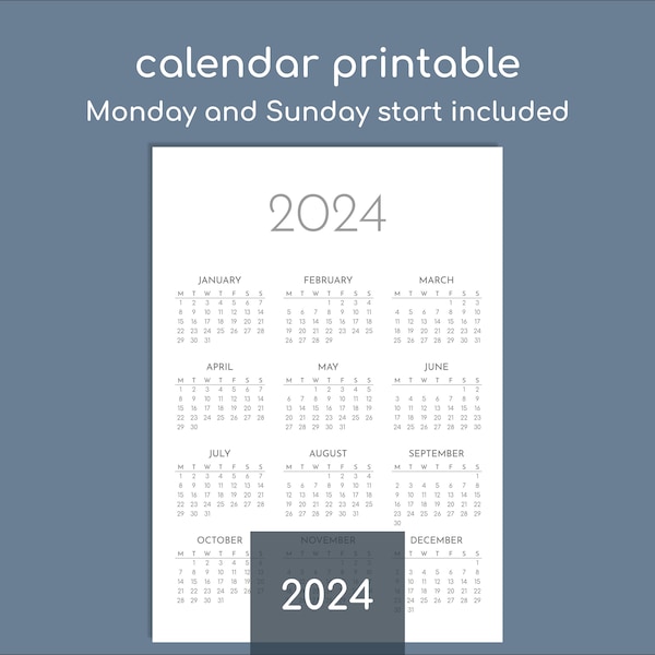 2024 A0 Calendar Etsy Australia