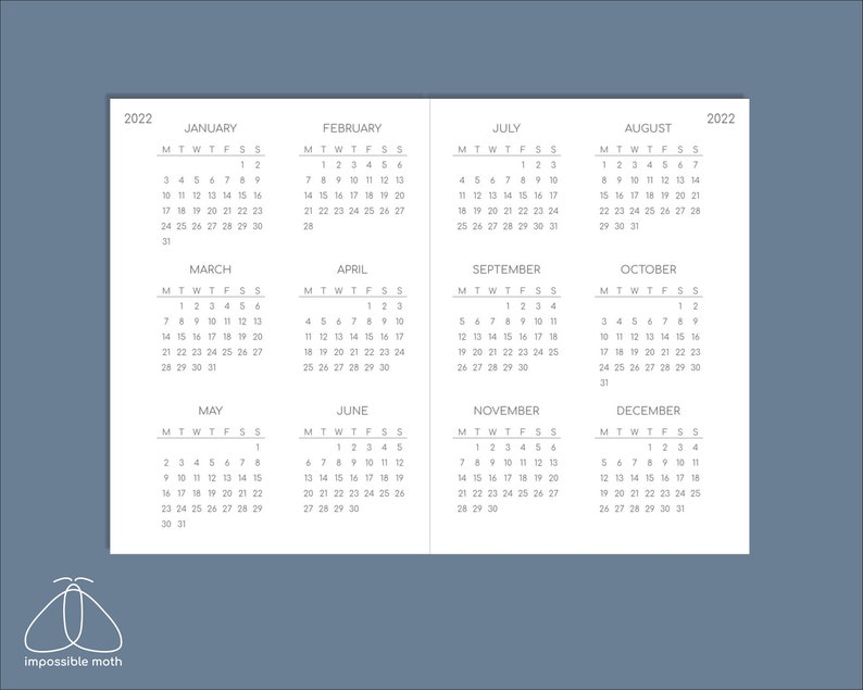 printable-a5-calendar-2022-2024-insert-for-travelers-notebook-etsy