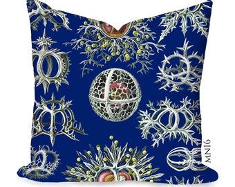 Luxurious Designer Washable Navy Pillow Cover. Various Sizes. Velvet, Cotton-Linen or Polyester.