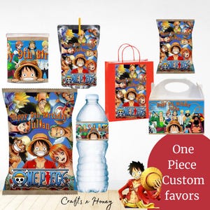 One Piece - Etichette personalizzate per feste - Compleanno bambini - Compleanno BAMBINA/RAGAZZO - Etichette per bomboniere - Download digitale - File PDF