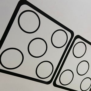 Ungarische Zahl Rahmenaufkleber - Vinyl, Mathe, Aufkleber, Lehrer, Klassenzimmer Aufkleber, Fünf-, Zehner-Rahmen, Subutizing
