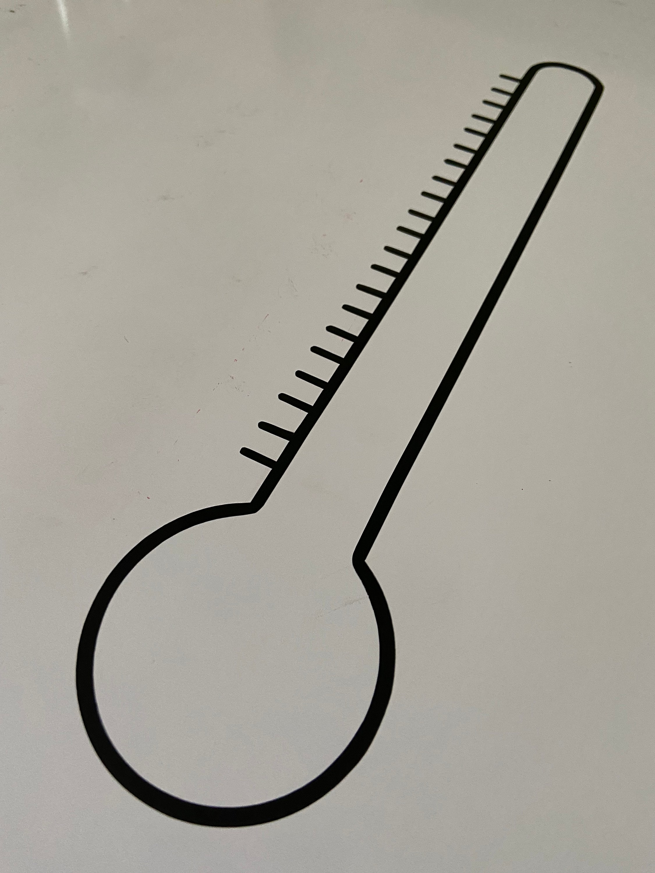 Thermometer Vinyl Sticker- Whiteboard, Window, Classroom, Maths, Scales ...