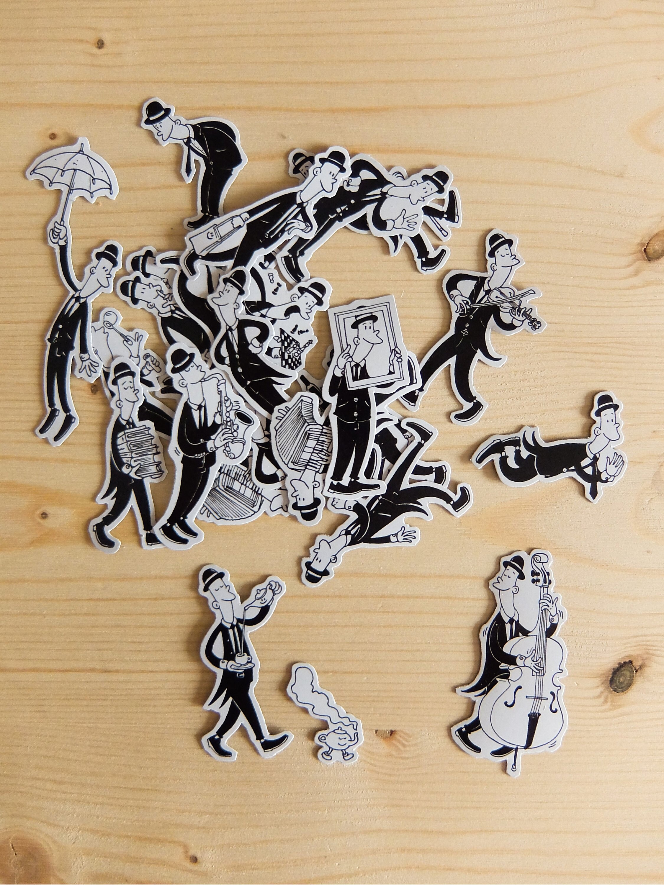 Lot de 3 Magnets Faits Main - Petits Personnages Poétiques Choississez Parmi 20 Visuels