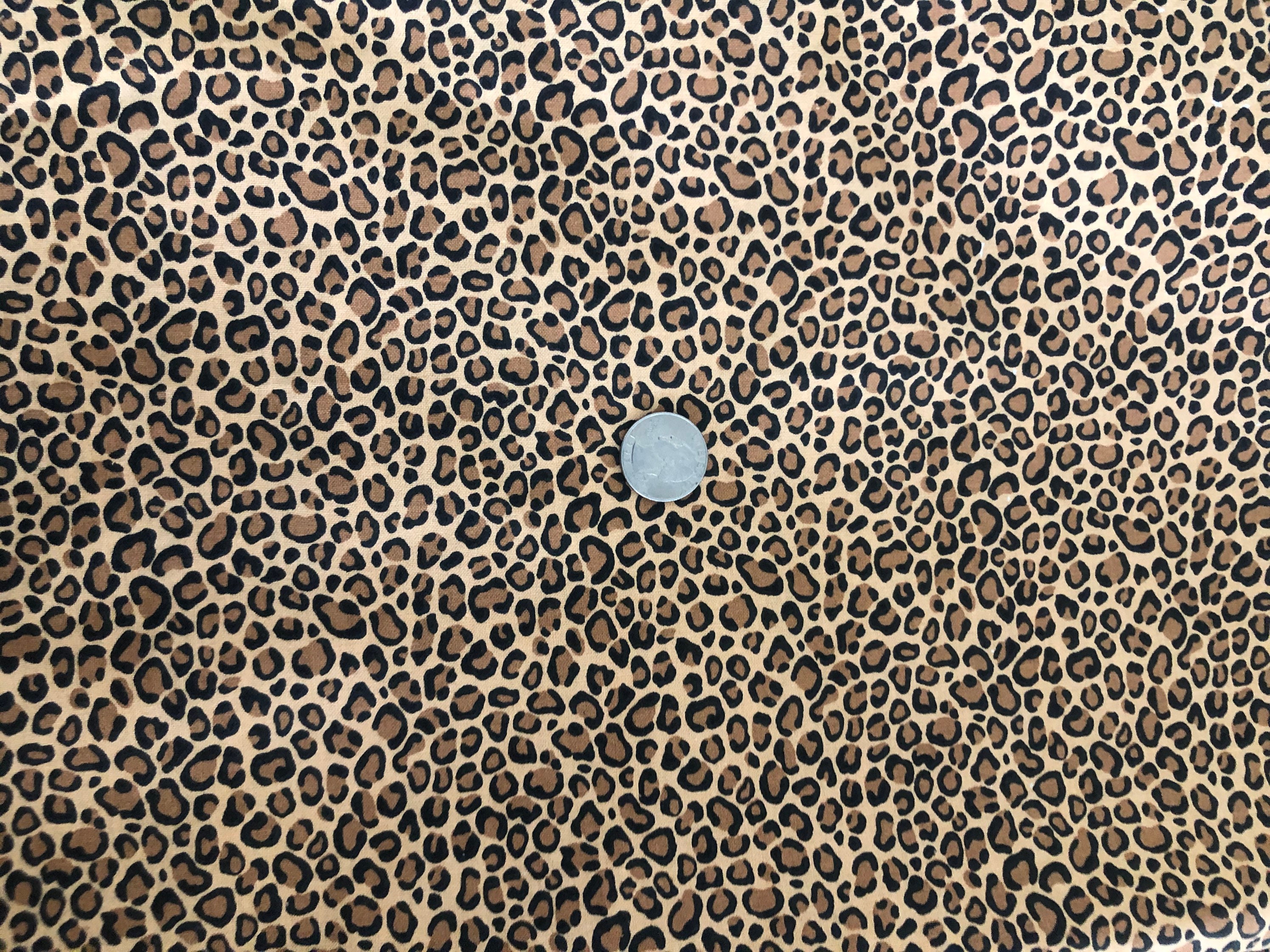 Leopard Cheetah 100 Cotton Woven Print Fabric Fat Quarter FQ Etsy UK