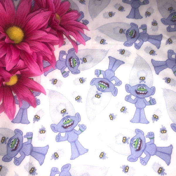 Trolls Guy Diamond and Tiny Diamond Skull Fat Quarter FQ 100% Cotton Fabric