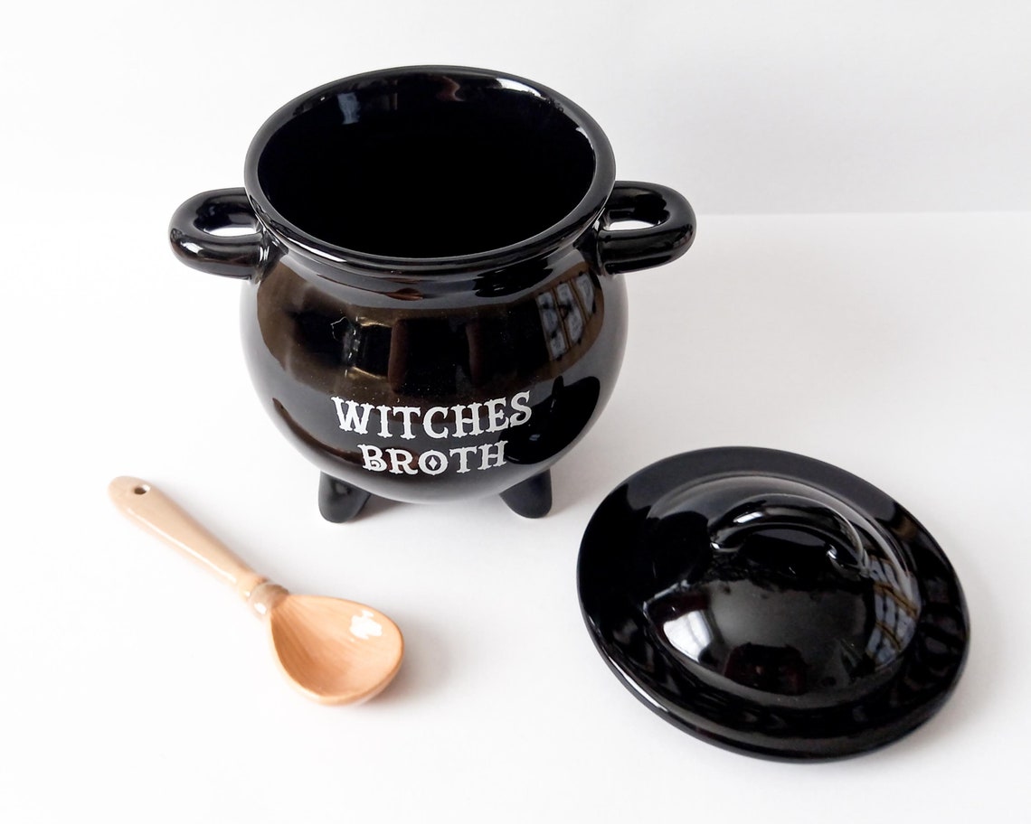 Cauldron Black Ceramic Soup Bowl Witch Wicca Pagan Etsy