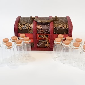 Chest of 15 x 7ml Empty Bottles - Witchcraft Kit , Spell Kit, Starter Kit, Beginners Kit, Solitary, Hedge, Wicca, Casting, Baby Witch
