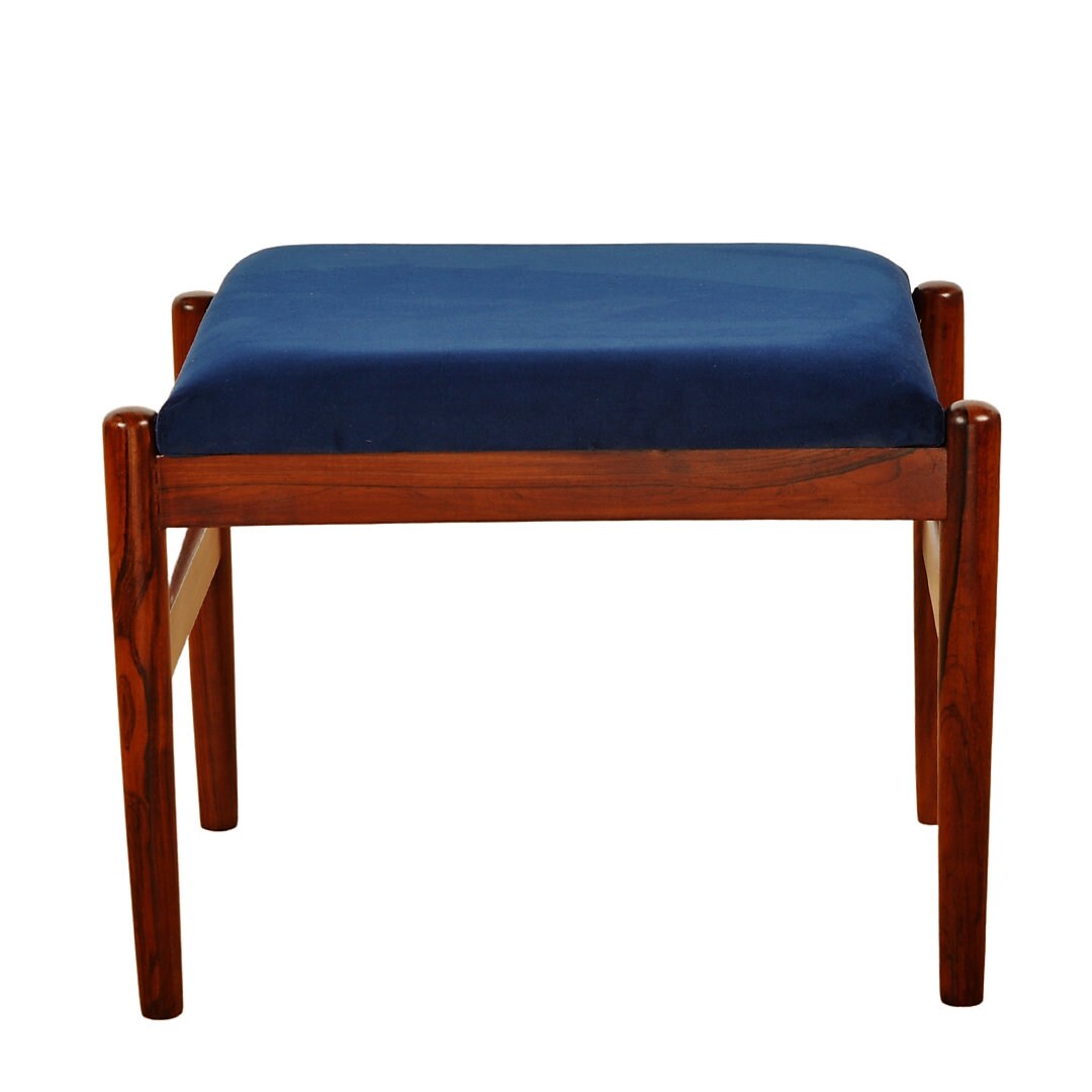 Mid Century Danish Rosewood Ottoman or Stool by Hugo Frandsen for