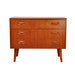 G Plan Fresco Chest of drawers on tapered legs. Light Teak. 1980s 