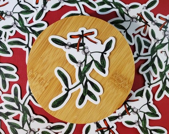 Vinyl Mistletoe Christmas Holiday Sticker