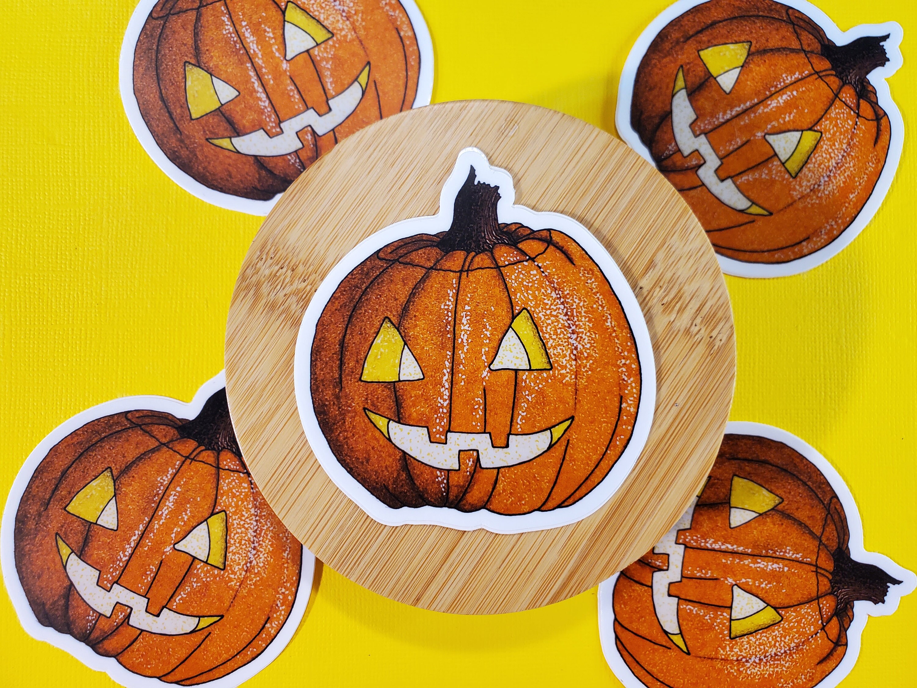 Cute JackoLantern Vinyl Sticker Stickers Paper & Party Supplies