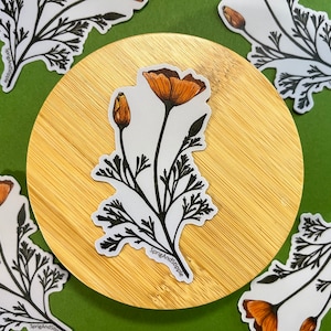 Vinyl California Poppy Sticker