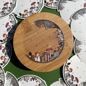 Vinyl Clear Mushroom Fairy Circle Sticker