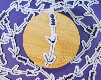 Vinyl Lavender Flower Sticker