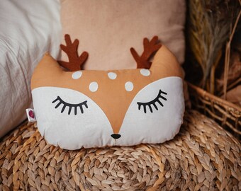 forest pillow, deer pillow, gift for girl, gift for boy, original pillow, kids room decoration