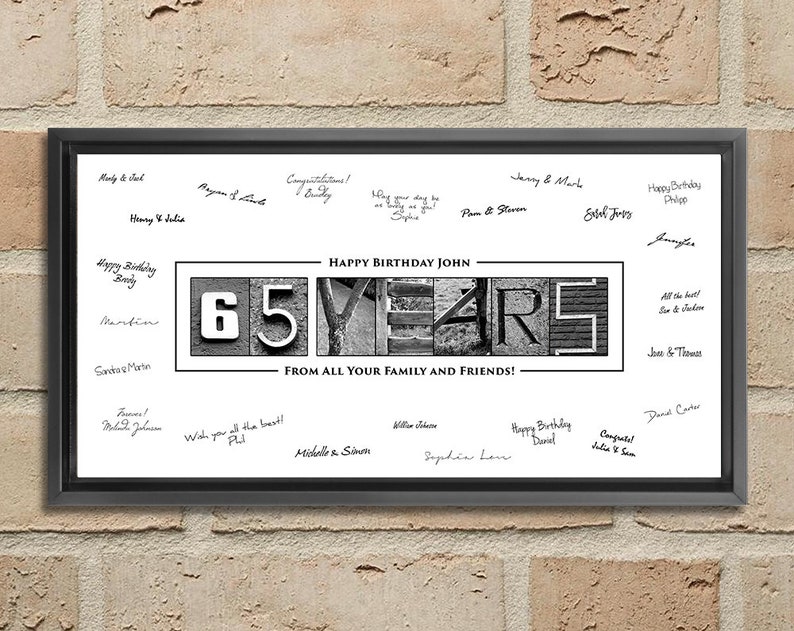 65th Birthday 65th Birthday Decorations 65th Birthday Gift Etsy