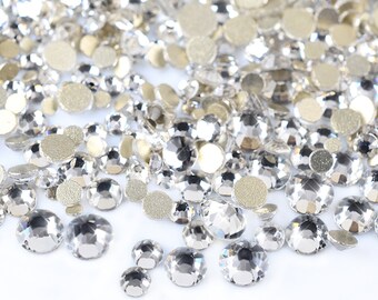 50 x loose beads acrylic plastic silver plated 8mm x 4mm ab colour rhinestones
