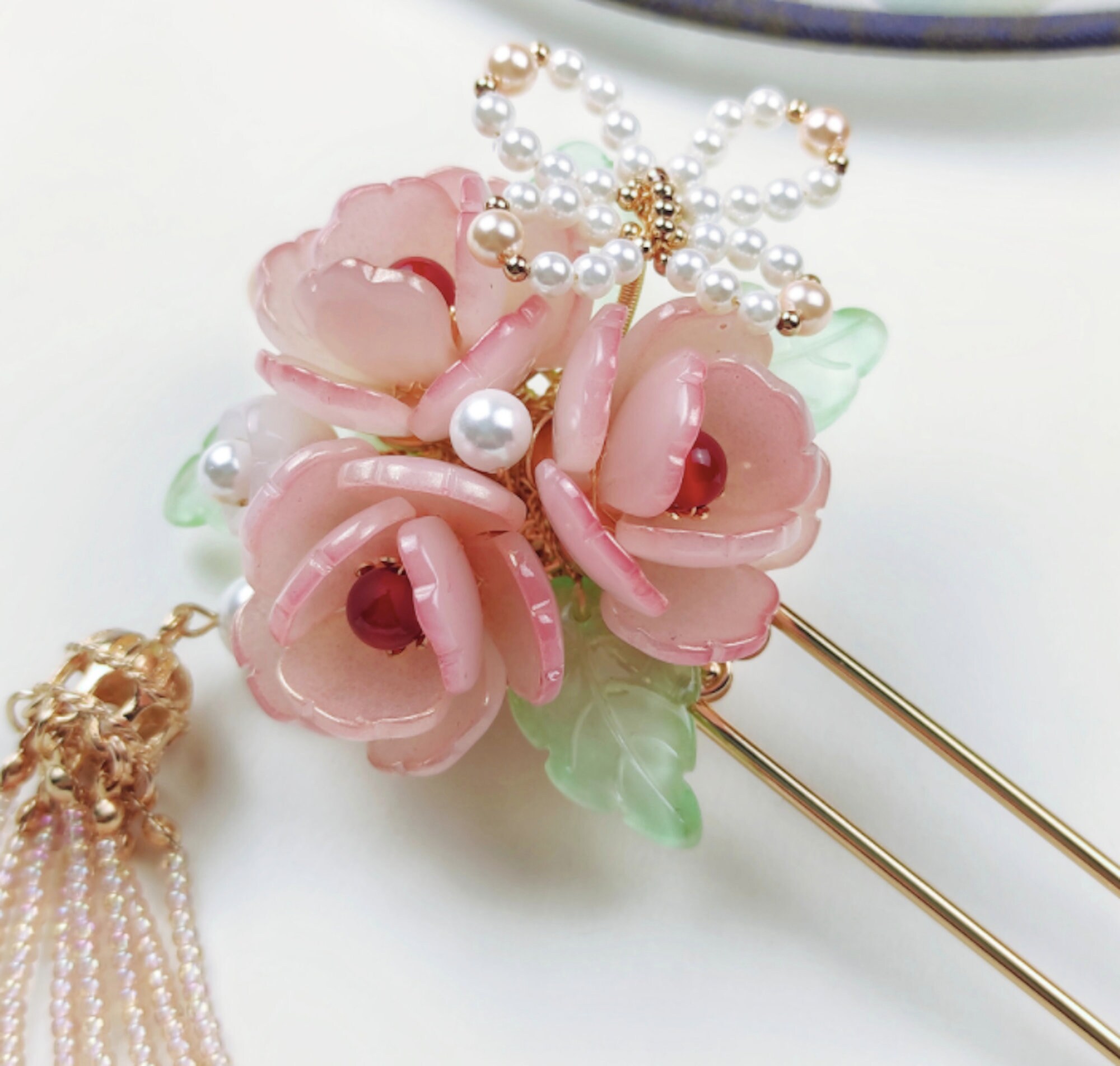 2PCS Flower Blossom Chinese Hair Pin With Tassels Hair Stick 27 Styles to  Choose -  Sweden