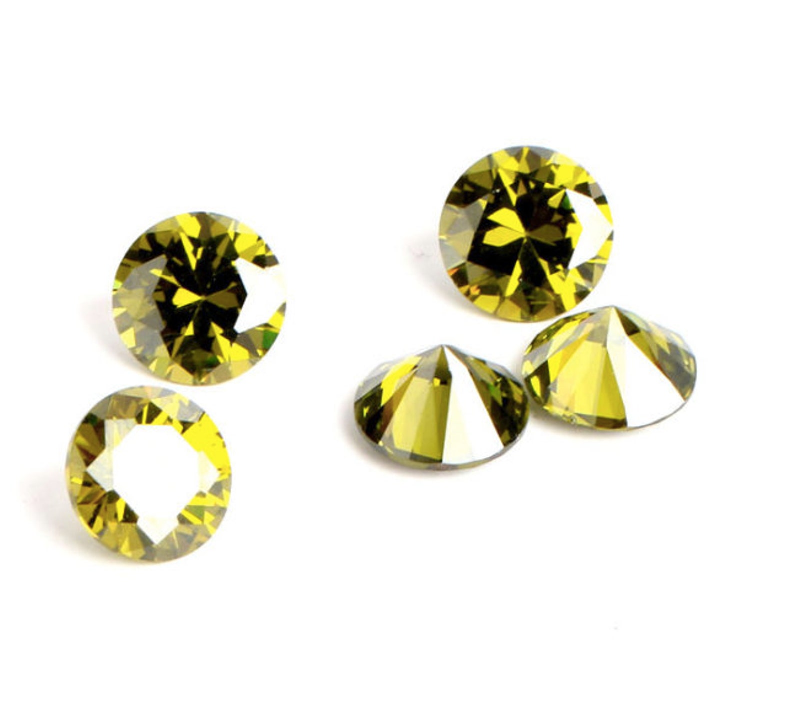 Round Cubic Zirconia Diamond Brilliant Cut Loose Stones AAAAA Etsy