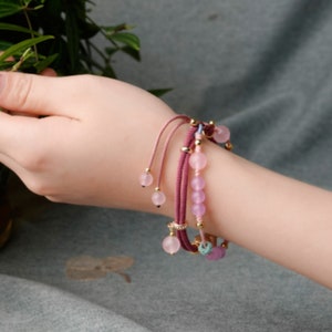 Red Rope Chinese Bracelet Statement Bracelet Infinity Charm - Etsy