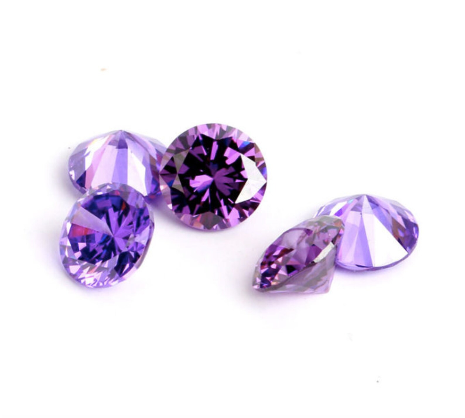 Round Cubic Zirconia Diamond Brilliant Cut Loose Stones AAAAA Etsy