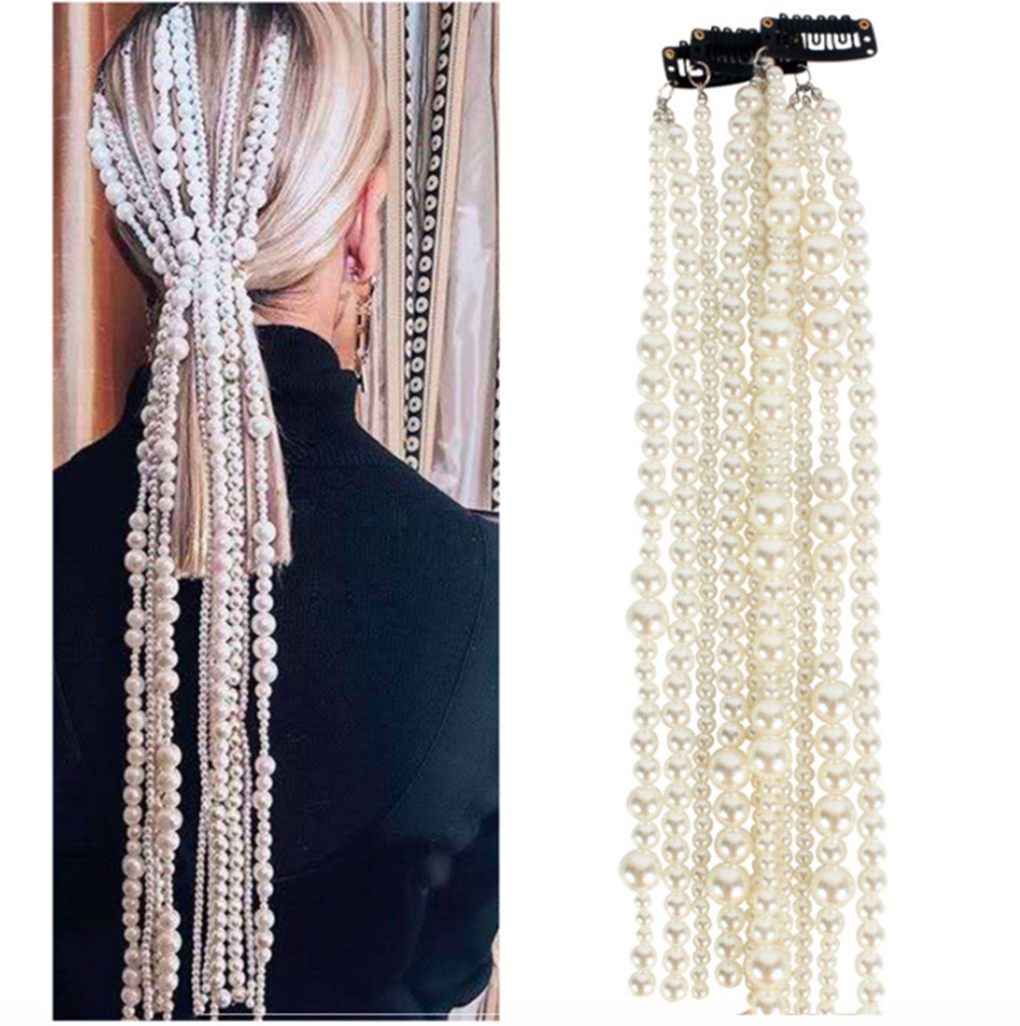 Faux Pearls Wigs Hip Pop Wigs Dreadlocks Hair Style Headpiece - Etsy Faux Pearls Wigs Hip Pop Wigs Dreadlocks Hair Style Headpiece - Etsy