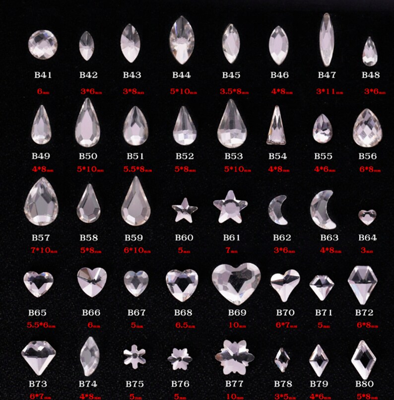 100 Pcs Small Shape Top Crystal Clear Czech Rhinestone F 100 Pcs Small Shape Top Crystal Clear, Replacement Chandelier Crystals Uk