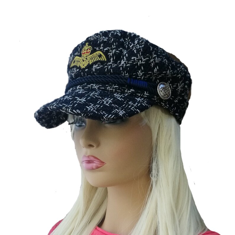 Womens winter cap Captain women/'s cap Trendy visor hat Blue visor cap women Winter cap hat Newsboy womens hat Newsboy cap women
