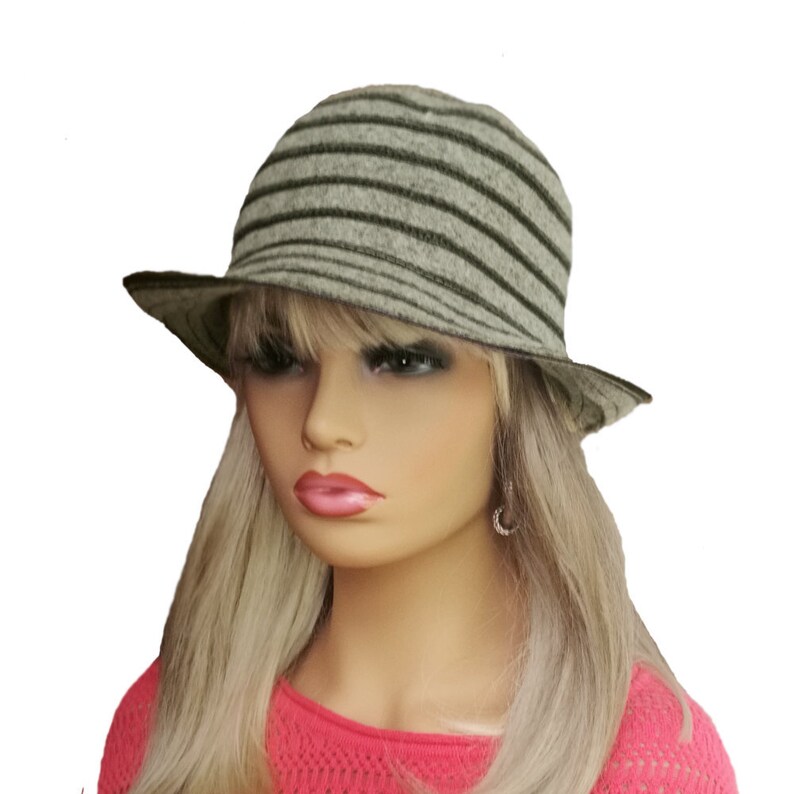 Winter felted hat Brimmed winter hat Womens wool hat Felt Etsy