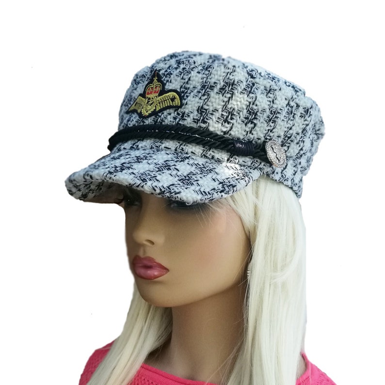 Womens winter cap Captain women/'s cap Trendy visor hat Blue visor cap women Winter cap hat Newsboy womens hat Newsboy cap women