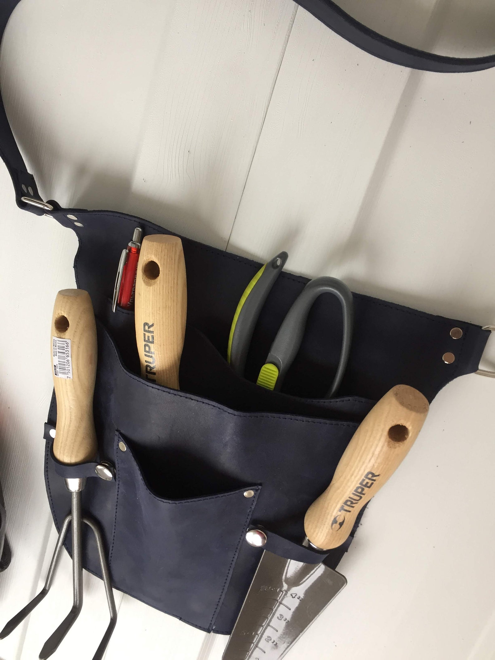 Gift Leather Trowel Holder Leather Hand Fork Holder Garden Etsy