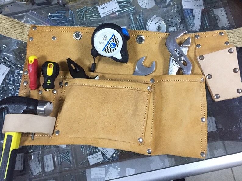 Leather Tool Pouch Leather Tool Belt Woodworking Tool Belt Etsy