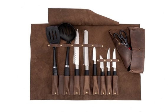 Knife Roll Bag Leather Tool Chef - Custom Leather Chef Knife Roll Knife Roll Bag Leather Tool Chef - Custom Leather Chef Knife Roll