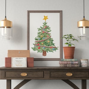 Christmas Tree Print | Holiday Decor | Holiday Wall Art | Christmas Art | Winter Decor | Winter Art | Fir Tree