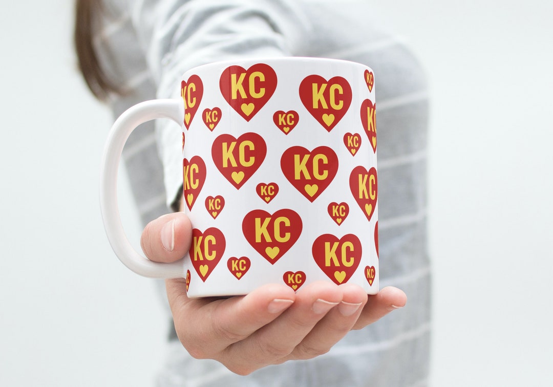 KC Love Mug KC Hearts Red Hearts Chiefs Kansas City Gifts KCMO Red