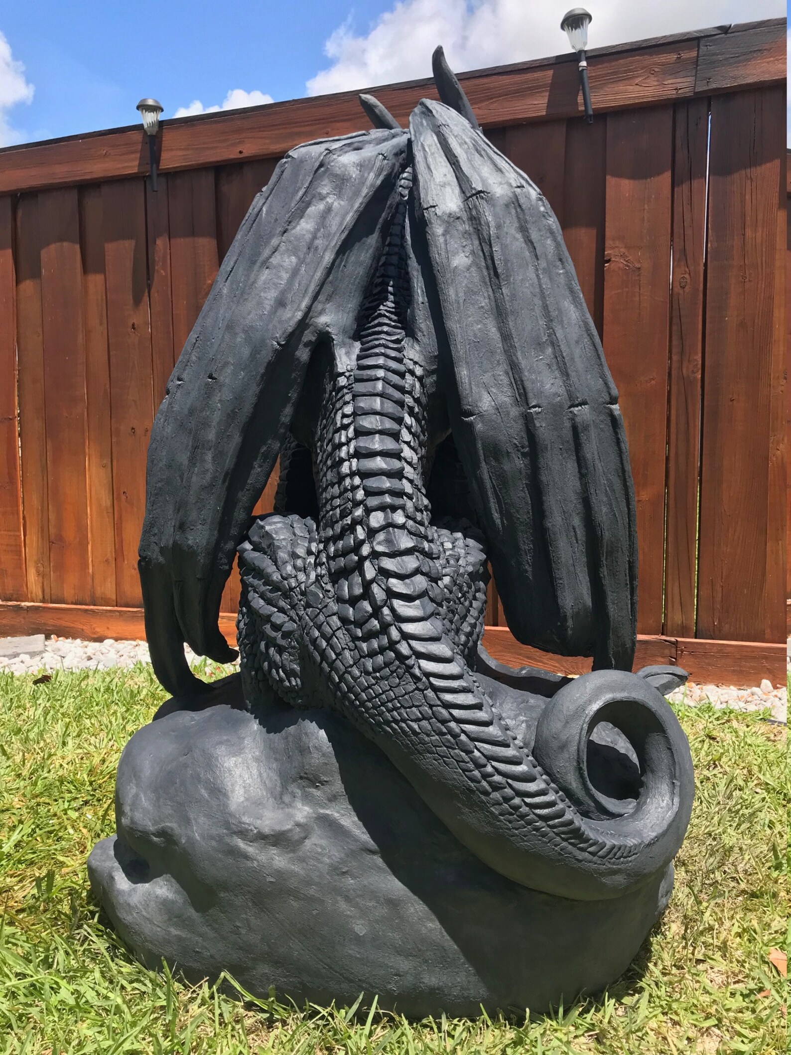 6 Ft Permanent Outdoor Dragon Sculpture Etsy