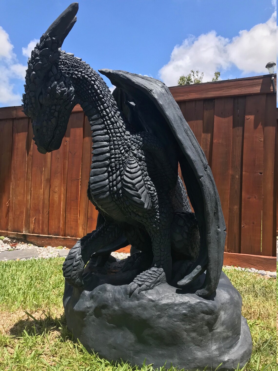 6 Ft Permanent Outdoor Dragon Sculpture Etsy