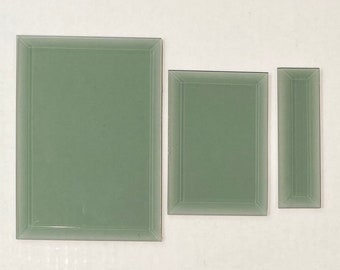 Rectangle Bevel Set of 3 - Smokey Grey