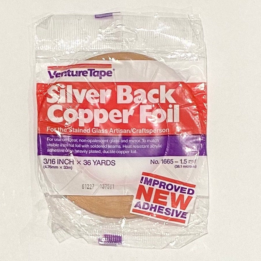 5/16 wide x 1.25 mil Copper Backed 3M™ Venture Tape™ Copper Foil Tape —  Happy Glass Art Supply
