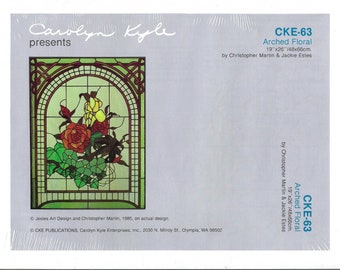 Arched Floral Stained Glass Pattern NEW CKE-63