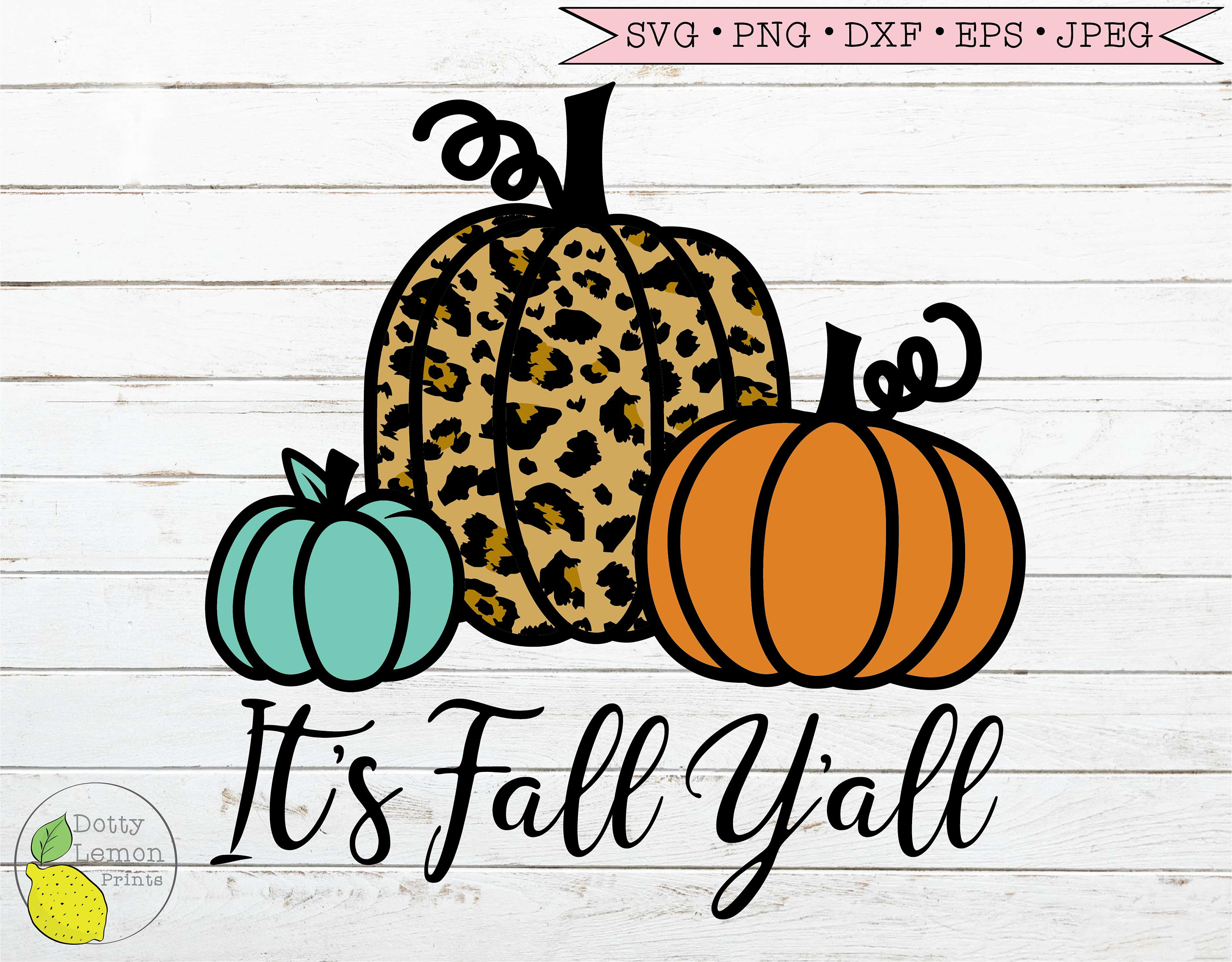 Its Fall Yall Pumpkin svg Leopard Print svg Autumn Halloween | Etsy
